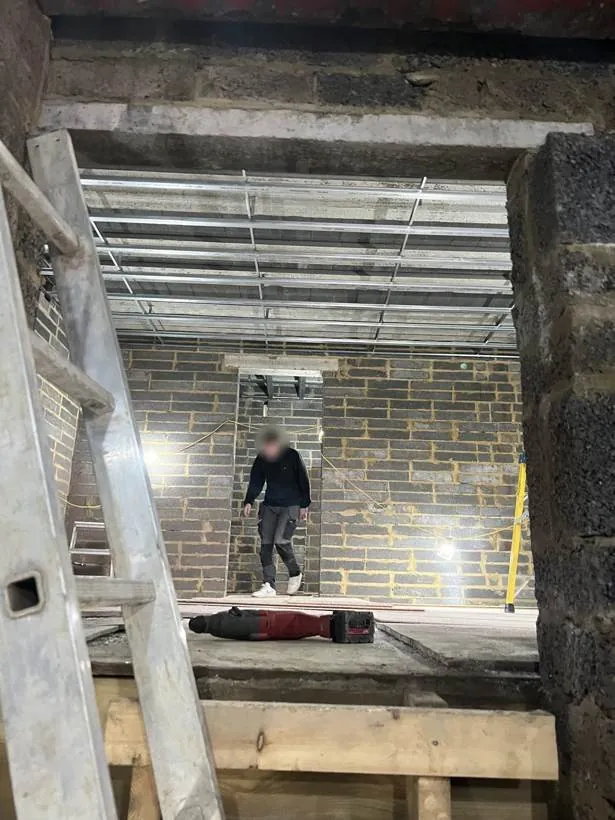 ceiling framework going in ahead of the electrical first fix, basement conversion in Chinnor